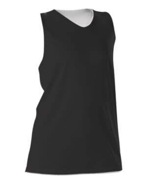 BLACK/ WHITE Alleson athletic 506CRW women's reversible racerback tank