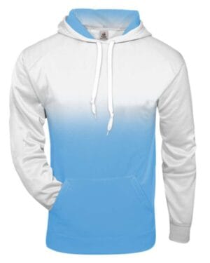 COLUMBIA BLUE Badger 1403 ombre hooded sweatshirt