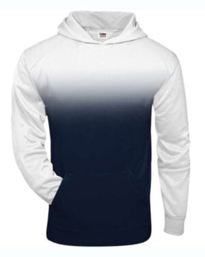 NAVY Badger 2403 youth ombre hooded sweatshirt