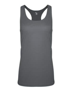 GRAPHITE HEATHER Badger 4966 women's triblend racerback