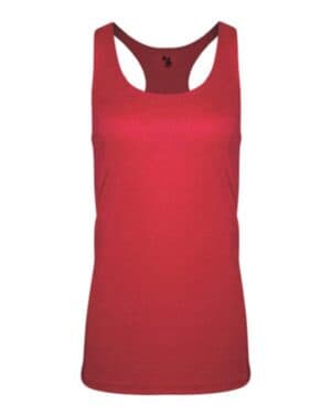 RED HEATHER Badger 4966 women's triblend racerback