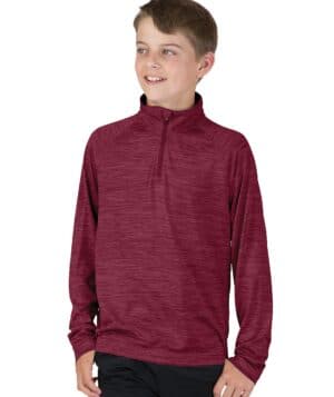 MAROON Charles river 8763CR youth space dye performance pullover