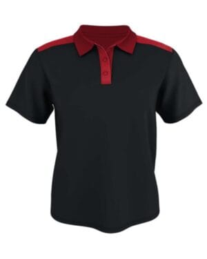 BLACK/ RED Badger GPL6 colorblock gameday basic polo