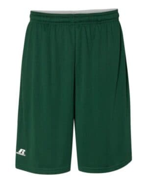 DARK GREEN Russell athletic TS7X2B youth essential 7 shorts with pockets