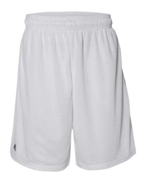 WHITE 651AFM 9 dri-power tricot mesh shorts with pockets
