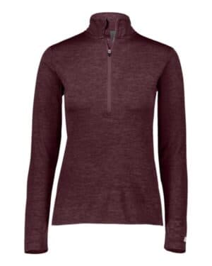 Russell athletic QZ7EAX women's striated quarter-zip pullover