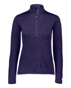 Russell athletic QZ7EAX women's striated quarter-zip pullover
