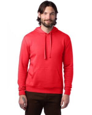 APPLE RED 8804PF adult eco cozy fleece pullover hooded sweatshirt