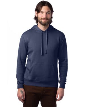 MIDNIGHT NAVY 8804PF adult eco cozy fleece pullover hooded sweatshirt