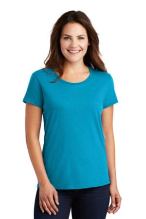 CARIBBEAN BLUE 880 gildan ladies 100% ring spun cotton t-shirt