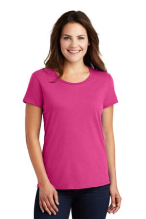 HOT PINK 880 gildan ladies 100% ring spun cotton t-shirt