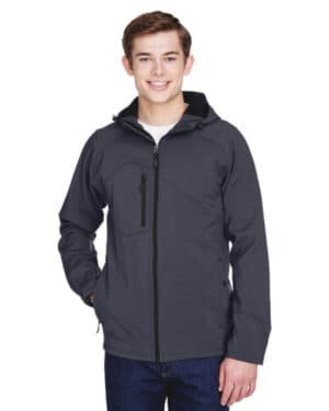 FOSSIL GREY 88166 men's prospect two-layer fleece bonded soft shell hooded jacket