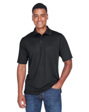 BLACK 88181P men's origin performance piqu polo with pocket