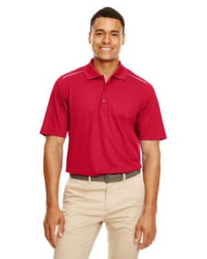 CLASSIC RED 88181R men's radiant performance piqu polo withreflective piping