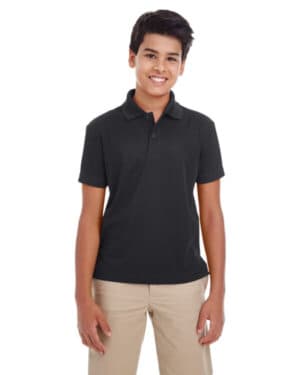 BLACK Core365 88181Y youth origin performance piqu polo