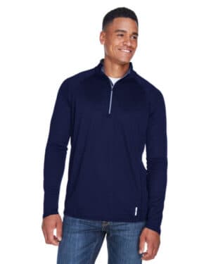 CLASSIC NAVY 88187 men's radar quarter-zip performance long-sleeve top