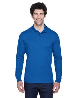 TRUE ROYAL 88192 men's pinnacle performance long-sleeve piqu polo