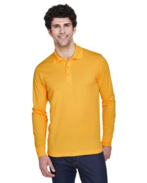 CAMPUS GOLD 88192 men's pinnacle performance long-sleeve piqu polo