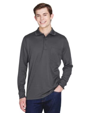 88192P adult pinnacle performance long-sleeve piqu polo with pocket