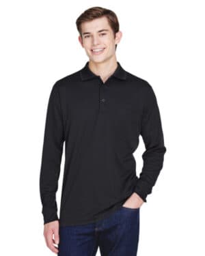 BLACK 88192P adult pinnacle performance long-sleeve piqu polo with pocket