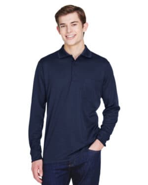 88192P adult pinnacle performance long-sleeve piqu polo with pocket