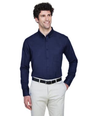 CLASSIC NAVY Core365 88193 men's operate long-sleeve twillshirt