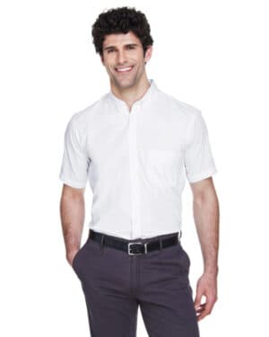 WHITE Core365 88194 men's optimum short-sleeve twill shirt