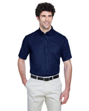 CLASSIC NAVY Core365 88194 men's optimum short-sleeve twill shirt