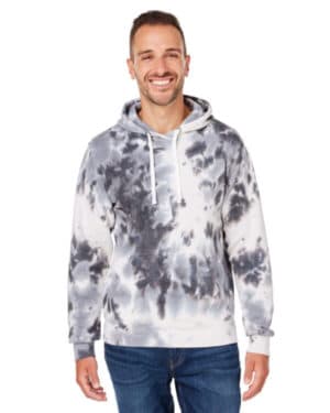 J america 8861JA adult tie-dye pullover hooded sweatshirt