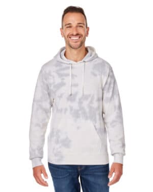 J america 8861JA adult tie-dye pullover hooded sweatshirt