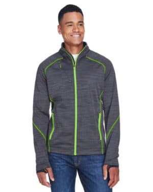 CARBON/ ACD GRN North end 88697 men's flux mlange bonded fleece jacket