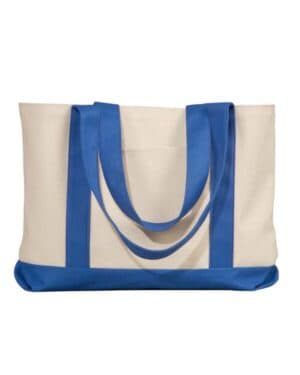 NATURAL/ ROYAL Liberty bags 8869 leeward canvas tote