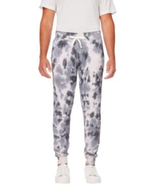 J america 8884JA adult tie dye fleece jogger