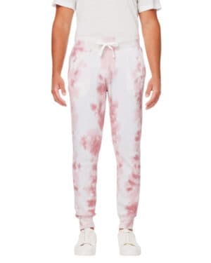 J america 8884JA adult tie dye fleece jogger