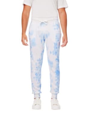 J america 8884JA adult tie dye fleece jogger