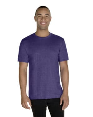 PURPLE SNOW HTH Jerzees 88MR adult snow heather t-shirt