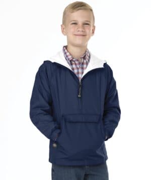 NAVY Charles river 8905CR youth classic solid pullover