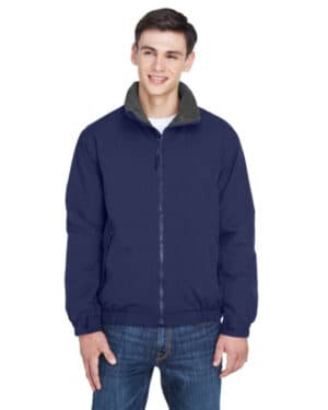 NAVY/ CHARCOAL Ultraclub 8921 adult adventure all-weather jacket