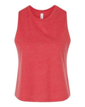 HEATHER RED Bella canvas 6682 women's racerback crop tank