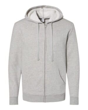 HEATHER GREY Alternative 8805PF eco-cozy fleece full-zip hoodie