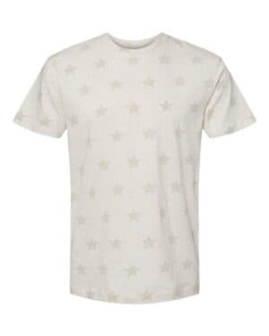 NATURAL HEATHER STAR Code five 3929 star print tee