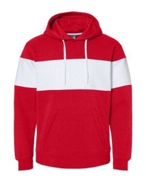 RED 8644 varsity fleece colorblocked hooded sweatshirt