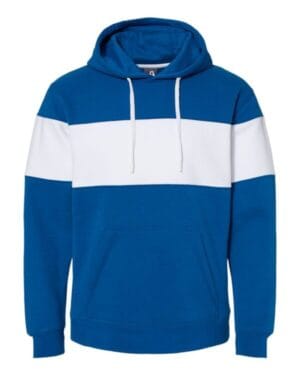 ROYAL 8644 varsity fleece colorblocked hooded sweatshirt