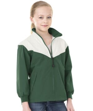 FOREST/WHITE Charles river 8971CR youth championship jacket