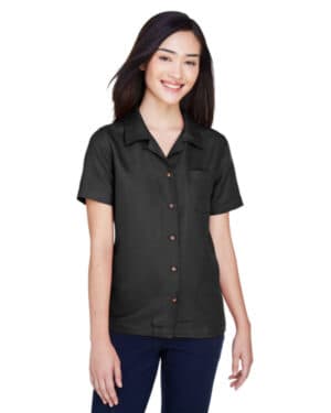 BLACK Ultraclub 8981 ladies' cabana breeze camp shirt