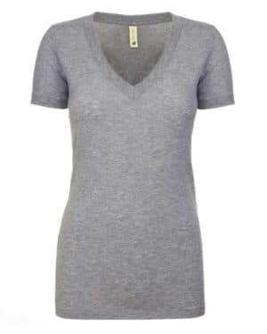 DARK HEATHER GREY Next level 4240 women's eco performance v-neck t-shirt