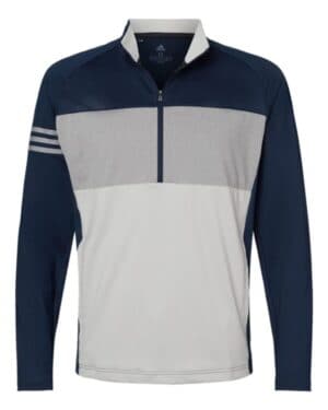 COLLEGIATE NAVY/ GREY THREE HEATHER/ GREY TWO Adidas A492 3-stripes competition quarter-zip pullover