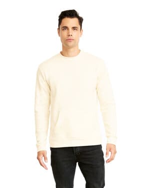 NATURAL Next level apparel 9001 unisex santa cruz pocket sweatshirt