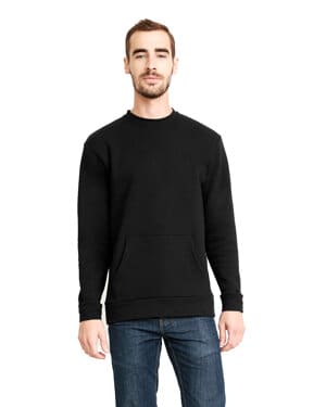 BLACK Next level apparel 9001 unisex santa cruz pocket sweatshirt