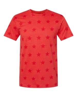RED STAR Code five 3929 star print tee